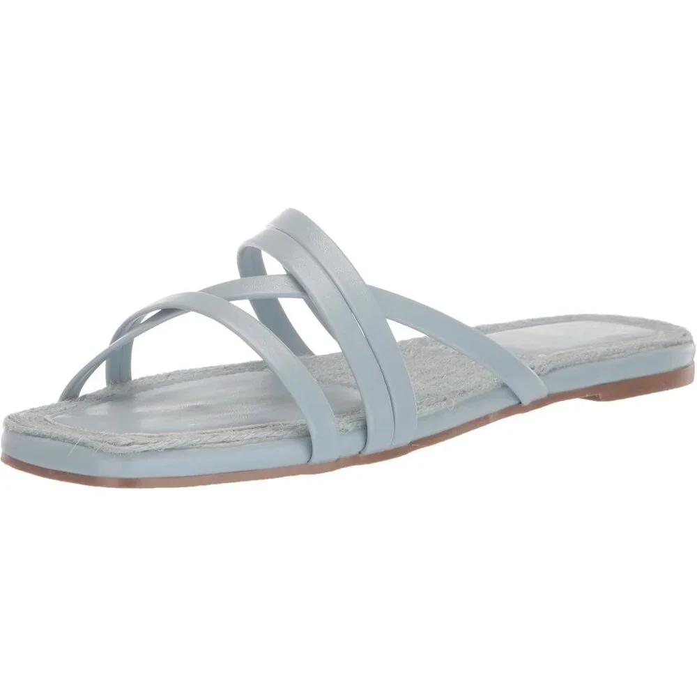 City Chic Womens Delia Slide Blue‎ Size 8-8.5 39 NWB Espadrille Sandals Strappy